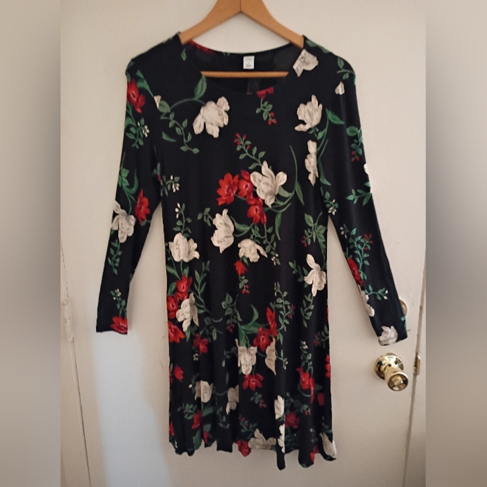 Old Navy Black Floral Dress
